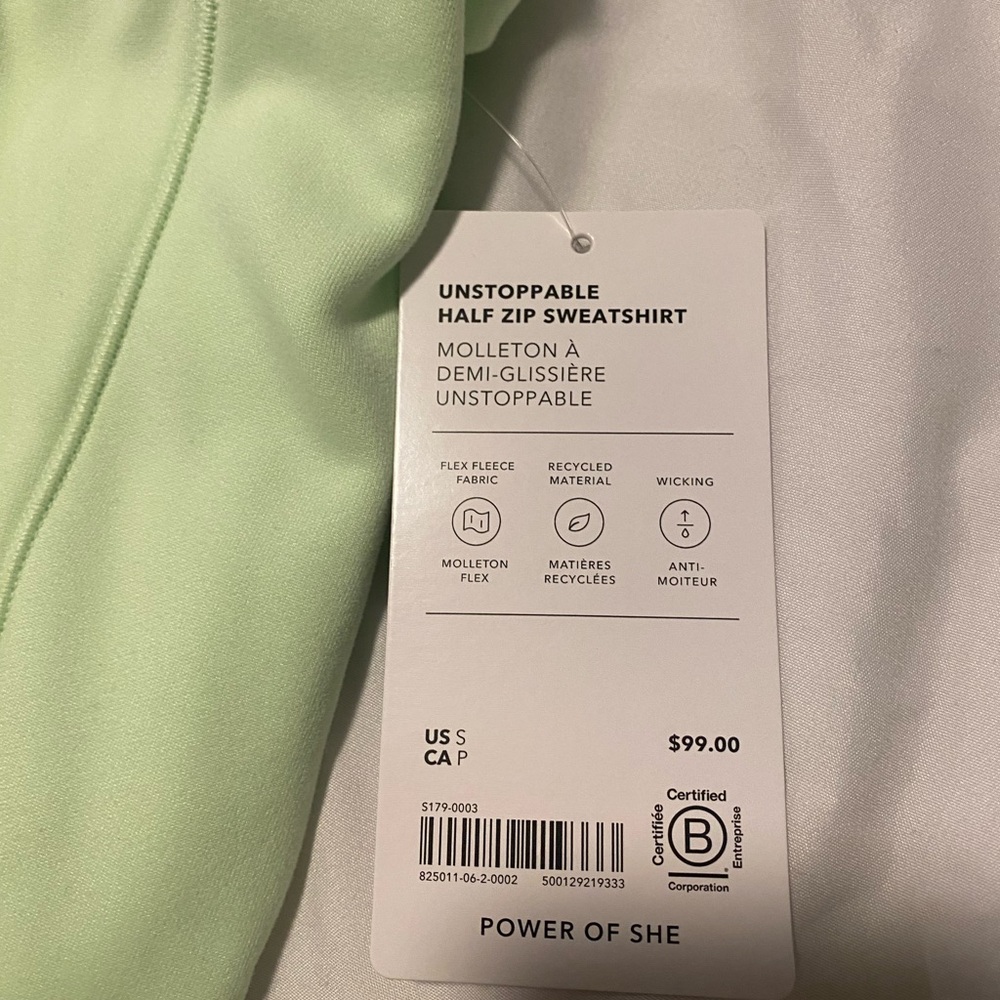 Athleta Mint Green Zip-Up Hoodie - Picture 4 of 4